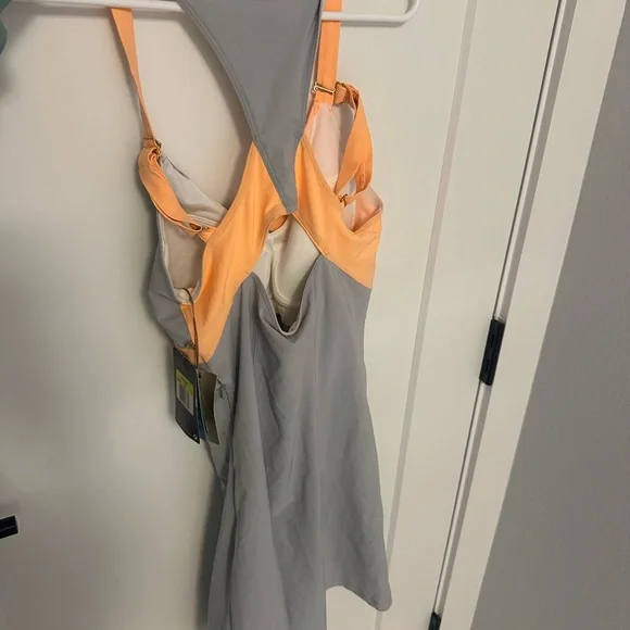 Nike Gray/Orange Maria Sharapova Tennis Dress w/ Bra Pleated Skirt NWT - Picture 11 of 11